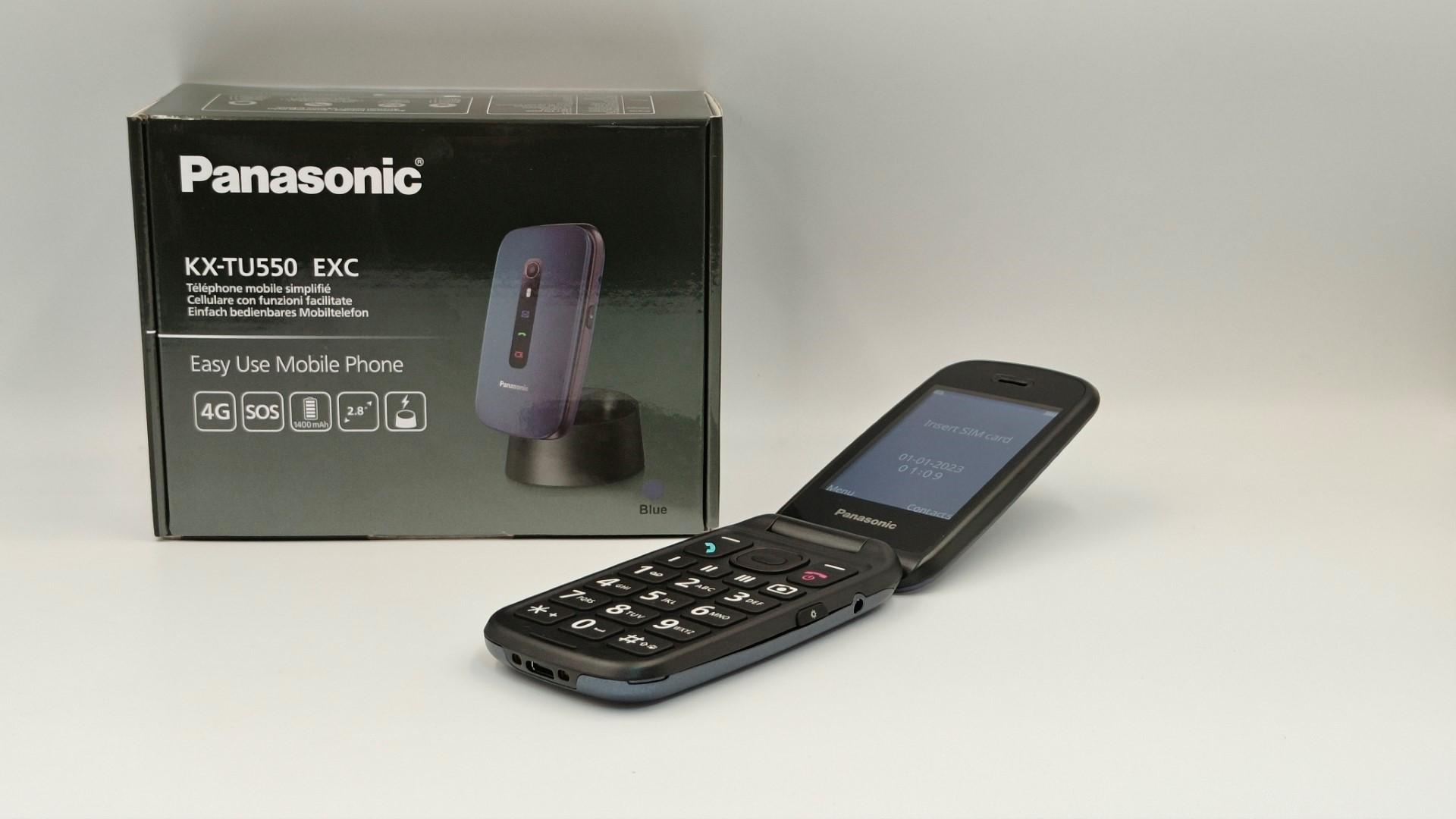 Téléphone Portable Panasonic KX-TU550 Rouge - Coquille, 4G, Touche SOS, Neuf Sous Blister